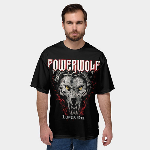 Мужская футболка оверсайз Powerwolf: Lupus Dei / 3D-принт – фото 3
