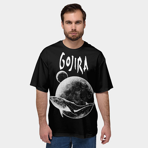 Мужская футболка оверсайз Gojira: Space / 3D-принт – фото 3