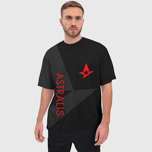Мужская футболка оверсайз Astralis: Dark Style / 3D-принт – фото 3