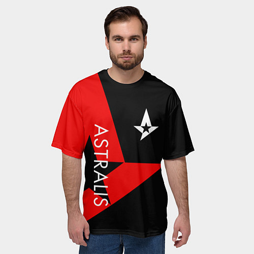 Мужская футболка оверсайз Astralis: Cybergaming / 3D-принт – фото 3