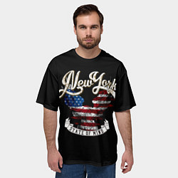 Футболка оверсайз мужская New York, state of mind, цвет: 3D-принт — фото 2
