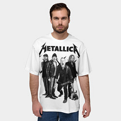 Футболка оверсайз мужская Metallica, цвет: 3D-принт — фото 2