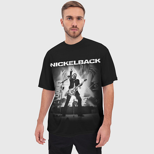 Мужская футболка оверсайз Nickelback Rock / 3D-принт – фото 3