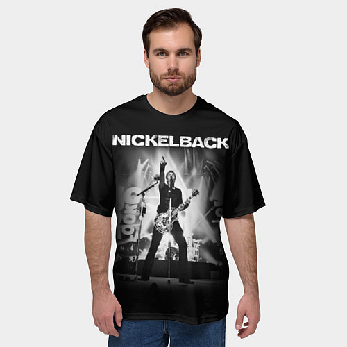 Мужская футболка оверсайз Nickelback Rock / 3D-принт – фото 3