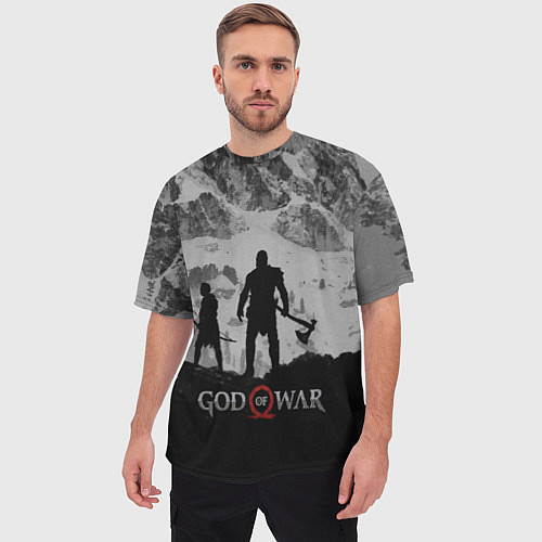 Мужская футболка оверсайз God of War: Grey Day / 3D-принт – фото 3