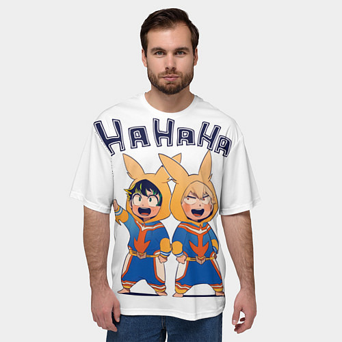 Мужская футболка оверсайз Моя Геройская Академия / 3D-принт – фото 3