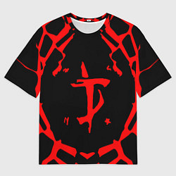 Мужская футболка оверсайз DOOM: Red Slayer