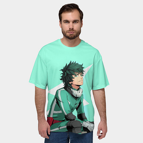 Мужская футболка оверсайз Мидория Изуку / 3D-принт – фото 3