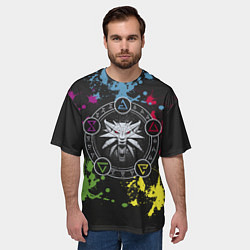 Футболка оверсайз мужская Ведьмак: Сила стихий, цвет: 3D-принт — фото 2