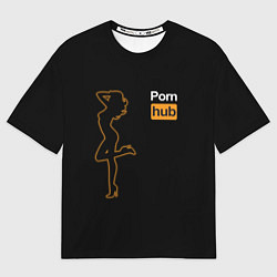 Футболка оверсайз мужская PornHub: Neon Girl, цвет: 3D-принт