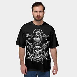 Футболка оверсайз мужская Pirates Team, цвет: 3D-принт — фото 2