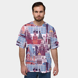 Футболка оверсайз мужская Москва архитектура, цвет: 3D-принт — фото 2