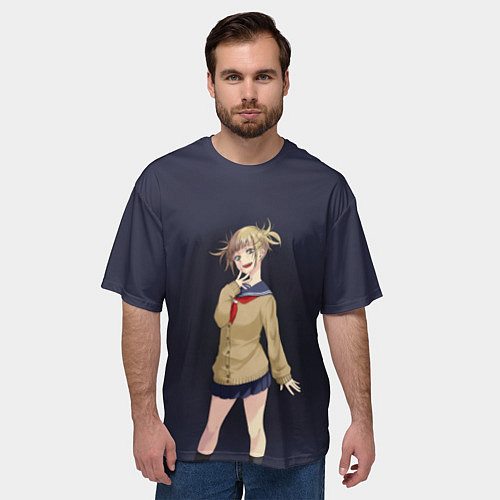 Мужская футболка оверсайз My Hero Academia Himiko Toga / 3D-принт – фото 3