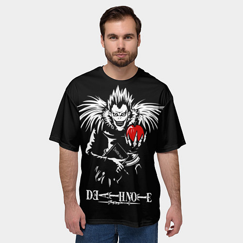 Мужская футболка оверсайз Тетрадь смерти / 3D-принт – фото 3