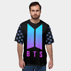 Футболка оверсайз мужская BTS: Neon Night, цвет: 3D-принт — фото 2