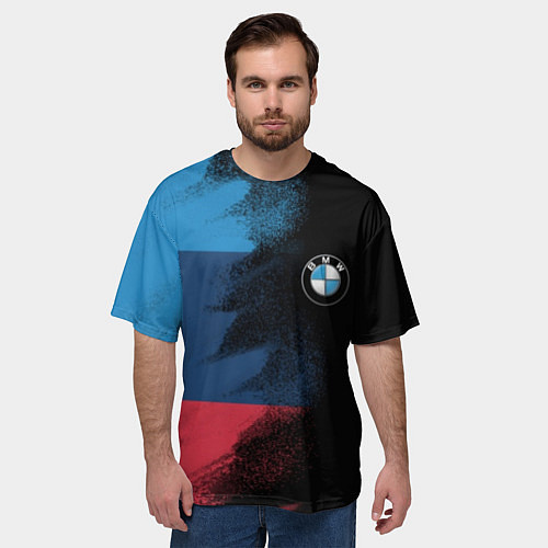 Мужская футболка оверсайз BMW / 3D-принт – фото 3