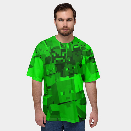 Мужская футболка оверсайз Minecraft game characters / 3D-принт – фото 3