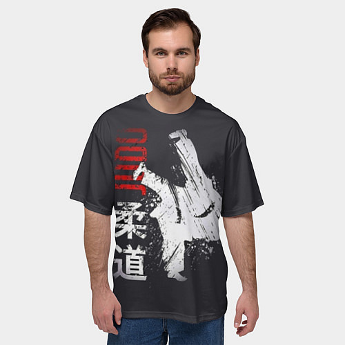 Мужская футболка оверсайз Judo Warrior / 3D-принт – фото 3