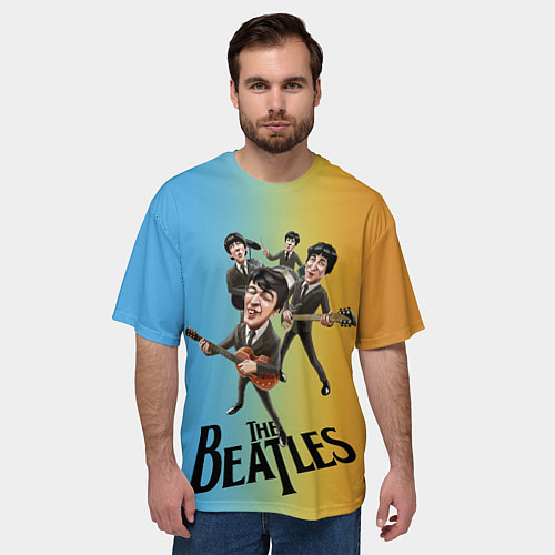 Мужская футболка оверсайз The Beatles - world legend / 3D-принт – фото 3