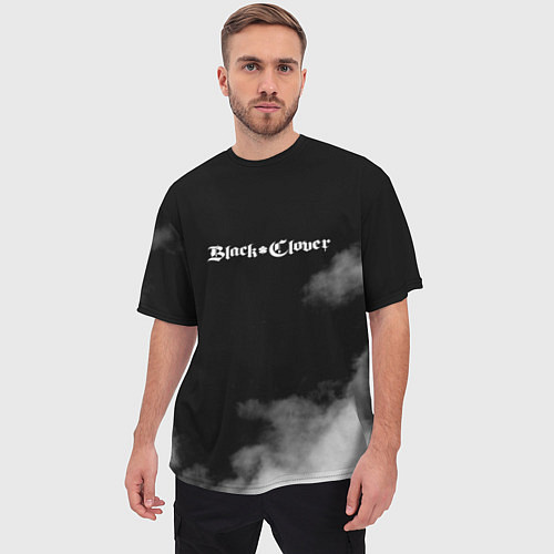 Мужская футболка оверсайз Чёрный клевер / 3D-принт – фото 3