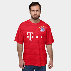 Футболка оверсайз мужская FC Bayern: Home 19-20, цвет: 3D-принт — фото 2