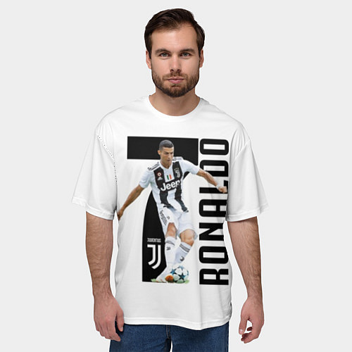 Мужская футболка оверсайз Ronaldo the best / 3D-принт – фото 3