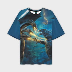 Мужская футболка оверсайз Godzilla Rage