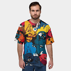 Футболка оверсайз мужская Годзилла, цвет: 3D-принт — фото 2