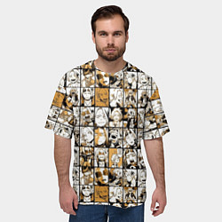 Футболка оверсайз мужская BOKU NO HERO ACADEMIA MHA МОЯ ГЕРОЙСКАЯ АКАДЕМИЯ, цвет: 3D-принт — фото 2