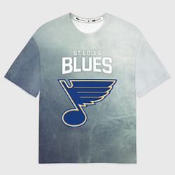 Футболка оверсайз мужская St Louis Blues, цвет: 3D-принт