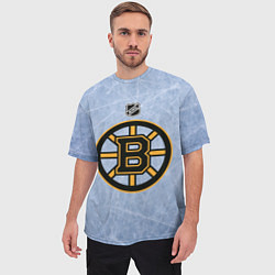 Футболка оверсайз мужская Boston Bruins: Hot Ice, цвет: 3D-принт — фото 2