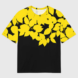 Футболка оверсайз мужская Желтые Листья - Минимализм, цвет: 3D-принт