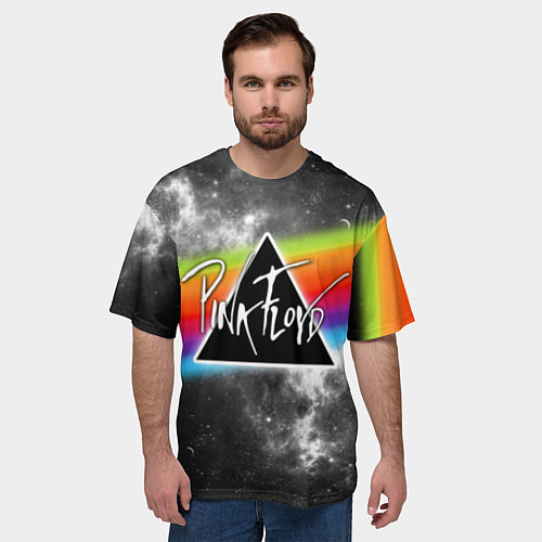 Мужская футболка оверсайз PINK FLOYD / 3D-принт – фото 3