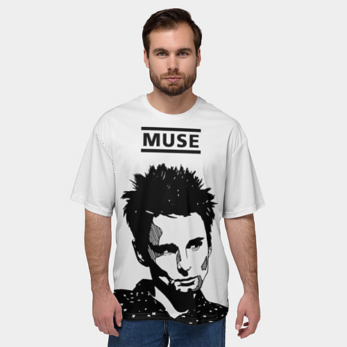 Мужская футболка оверсайз Muse british rock band / 3D-принт – фото 3