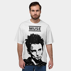 Футболка оверсайз мужская Muse british rock band, цвет: 3D-принт — фото 2