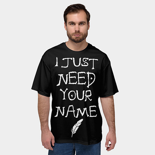 Мужская футболка оверсайз Your name / 3D-принт – фото 3
