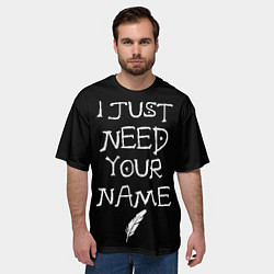 Футболка оверсайз мужская Your name, цвет: 3D-принт — фото 2