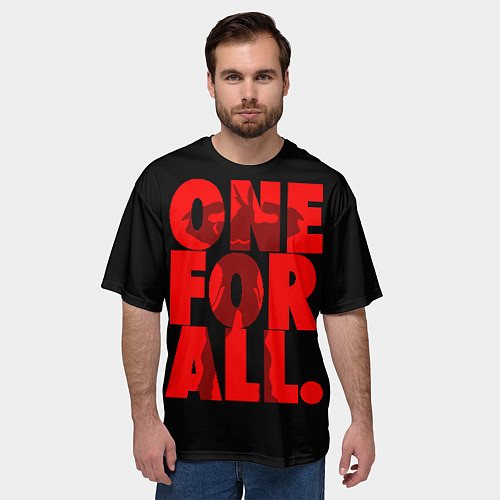 Мужская футболка оверсайз Моя геройская академия / 3D-принт – фото 3