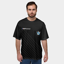 Футболка оверсайз мужская BMW, цвет: 3D-принт — фото 2
