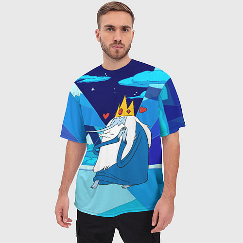 Мужская футболка оверсайз Ледяной король / 3D-принт – фото 3