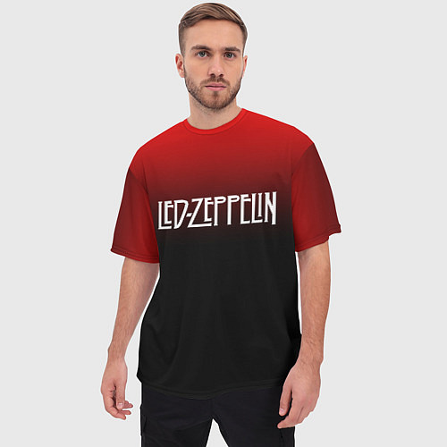 Мужская футболка оверсайз Led Zeppelin / 3D-принт – фото 3