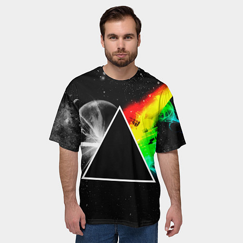 Мужская футболка оверсайз PINK FLOYD / 3D-принт – фото 3