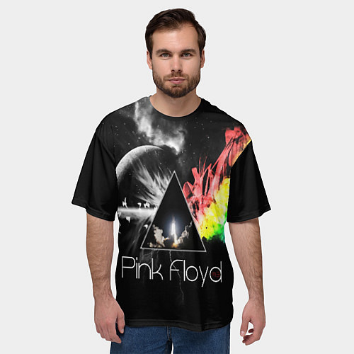 Мужская футболка оверсайз PINK FLOYD / 3D-принт – фото 3