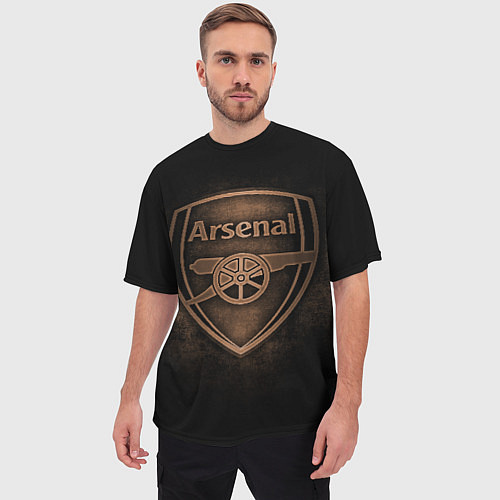 Мужская футболка оверсайз Arsenal / 3D-принт – фото 3