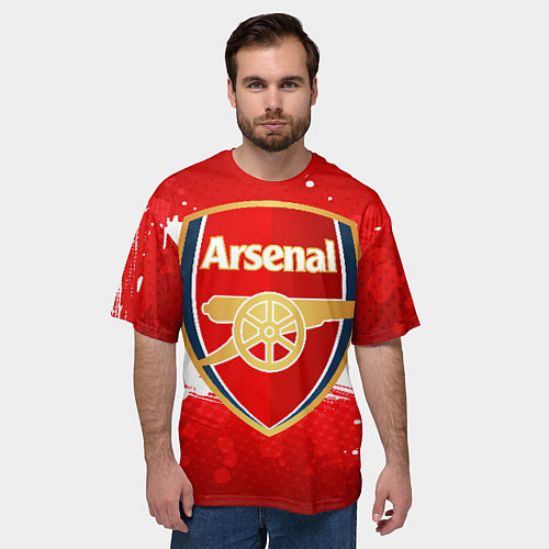 Мужская футболка оверсайз Arsenal / 3D-принт – фото 3