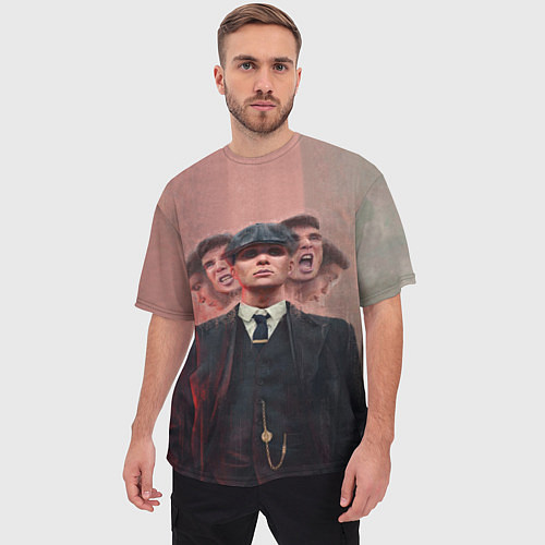 Мужская футболка оверсайз Томас Шелби Peaky Blinders / 3D-принт – фото 3