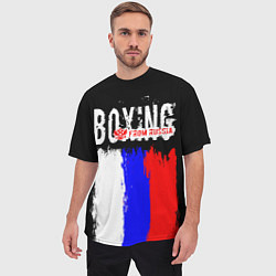 Футболка оверсайз мужская Boxing from Russia, цвет: 3D-принт — фото 2