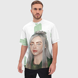 Футболка оверсайз мужская Billie Eilish, цвет: 3D-принт — фото 2