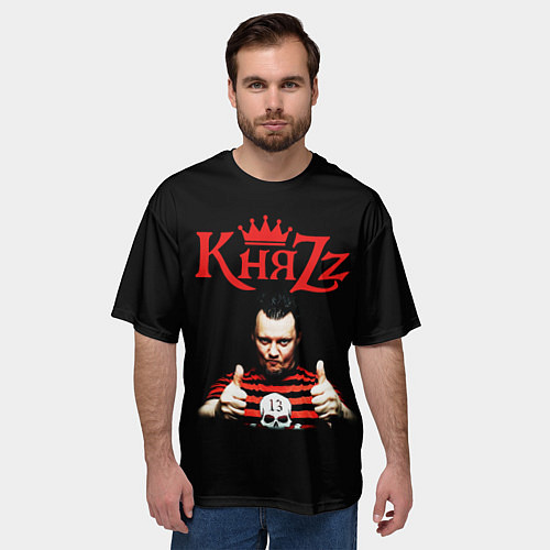 Мужская футболка оверсайз Князь / 3D-принт – фото 3