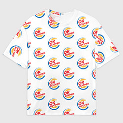 Футболка оверсайз мужская OK boomer logo, цвет: 3D-принт